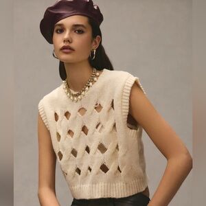 Anthropologie Sleeveless Knit Sweater Vest M EUC